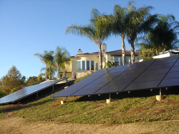 Commercial ground mount  solar panel system for home